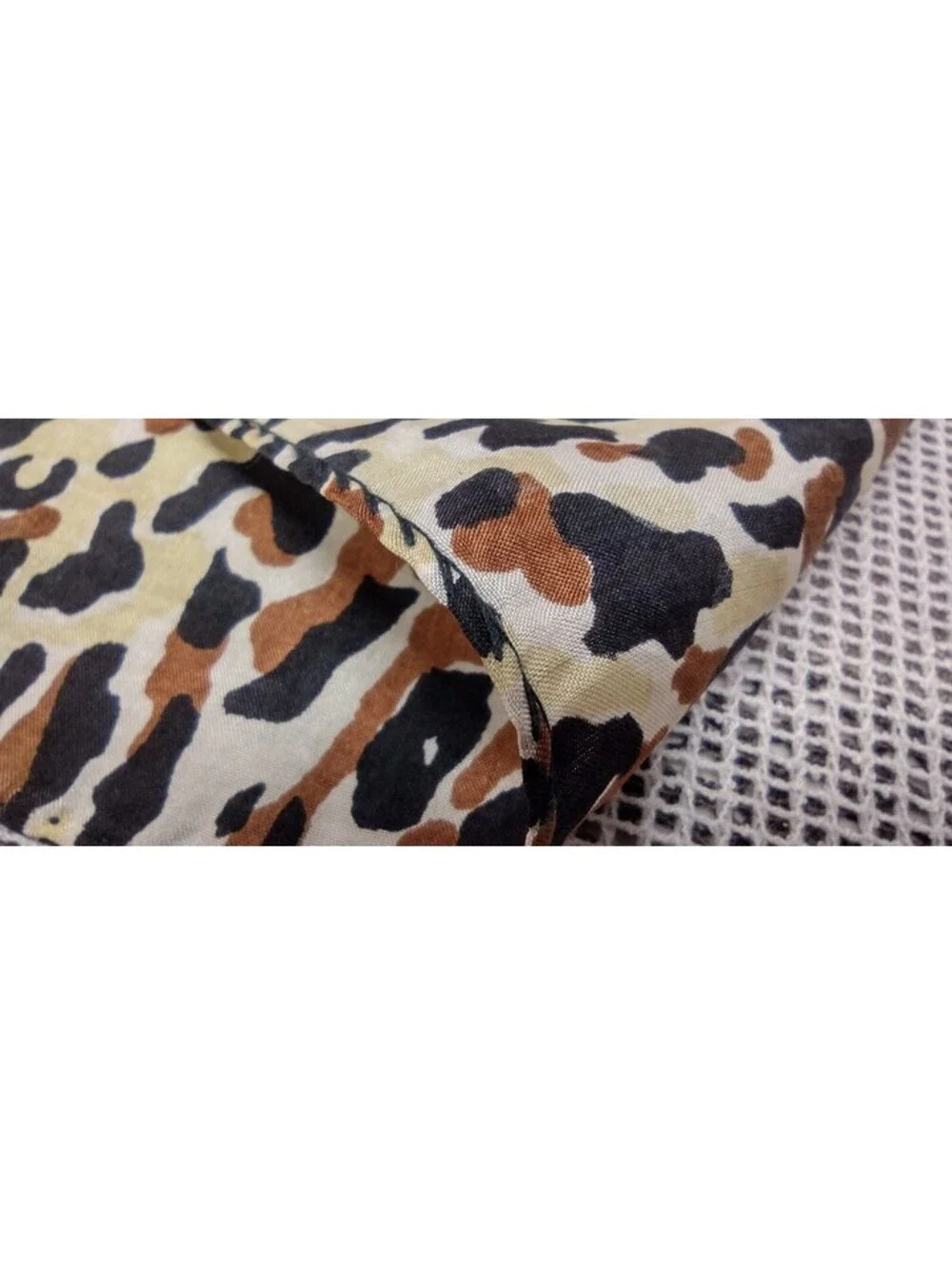 Vintage 50s 60s Silk Leopard Scarf Handkerchief 17 inches UNISEX Mod Rockabilly
